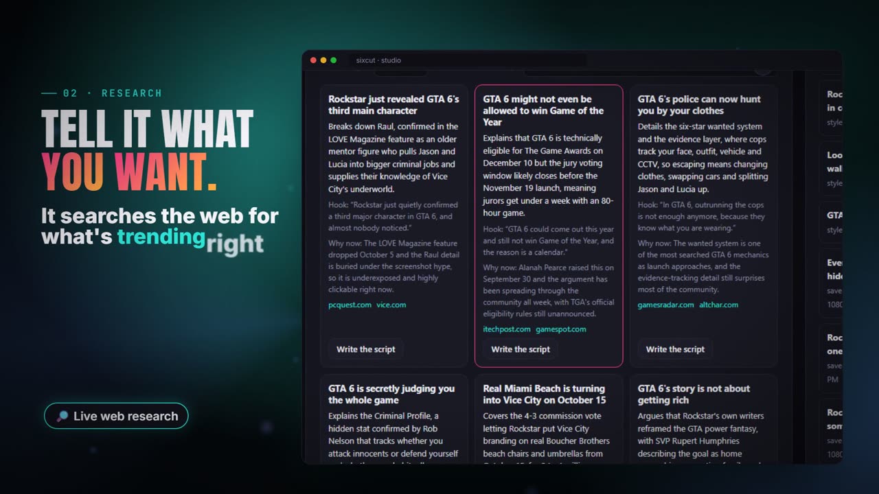 Research: trending ideas with real sources